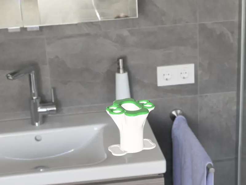 Clover toothbrush holder