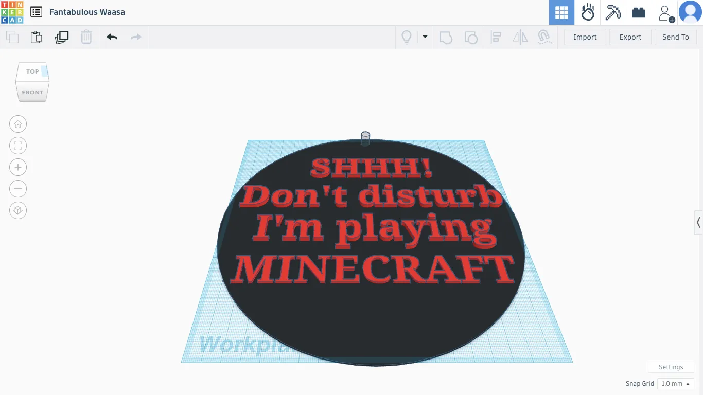 "SHHH! Don't disturb. I'm playing" signs