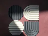 Geometric Coaster with Stripes – Elegance and Functionality-1