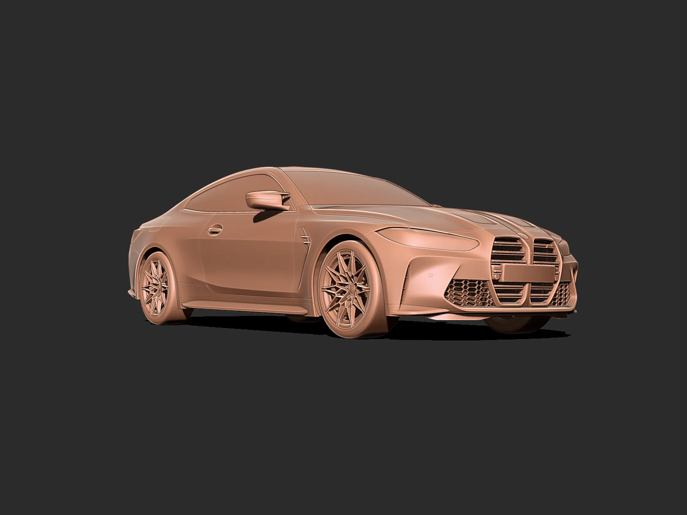 BMW M4 G82 Competition 2021 3d baskı modeli