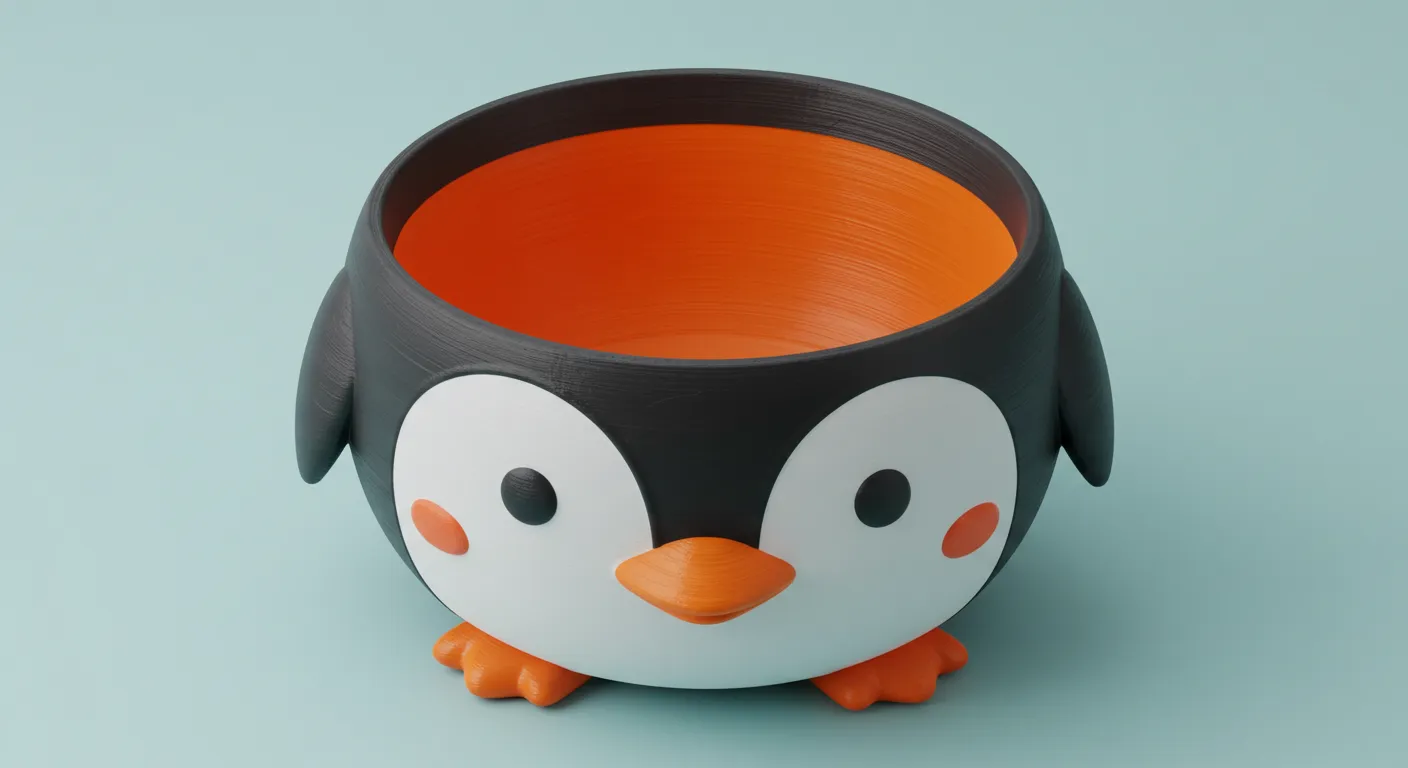 Penguin Plunge Bowl: The 3D Printed Soup Server of Cuteness.