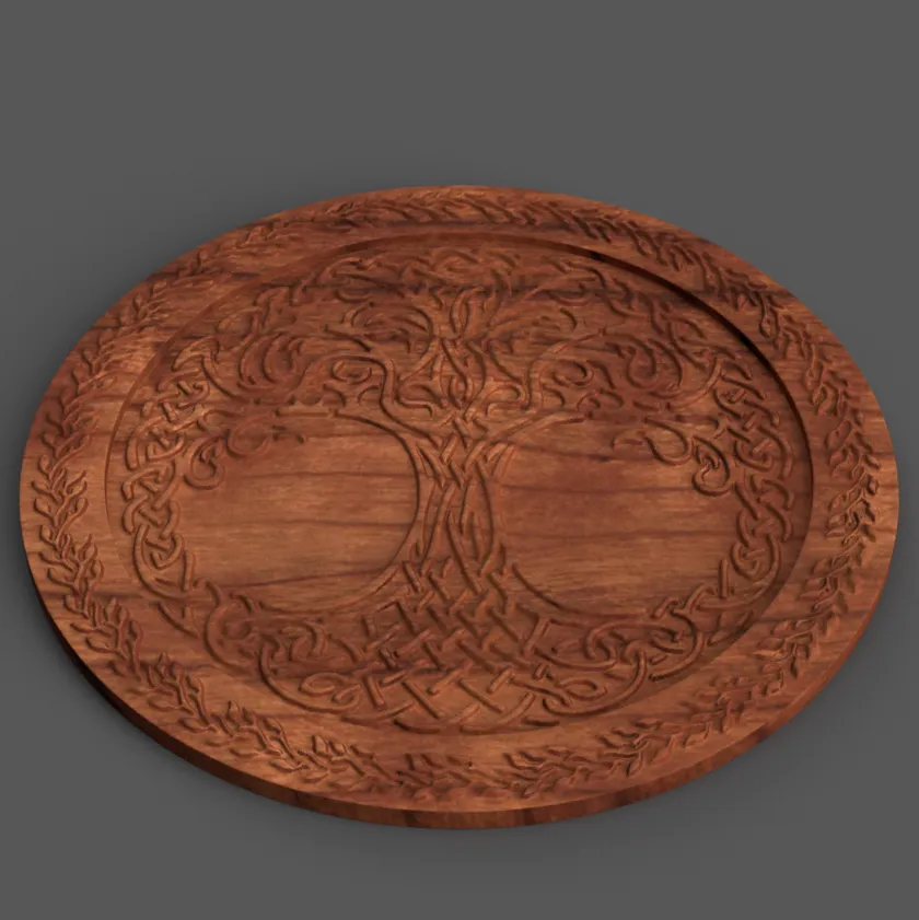 celtic tree coaster - wall decor - table top stl