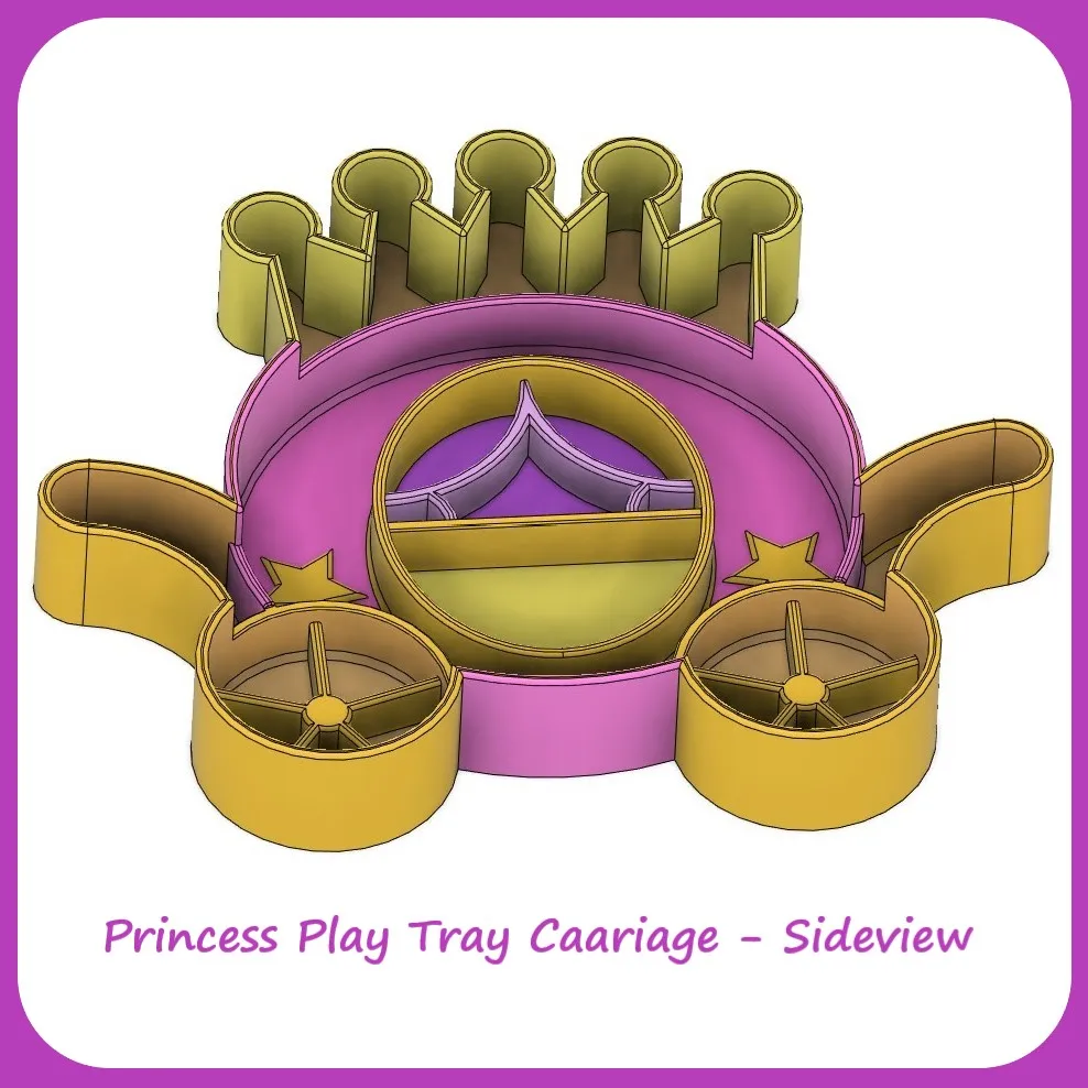 Princess theme: Carriage Sensory Play tray