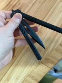 100% 3D printer Butterfly knife Fidget toy-0