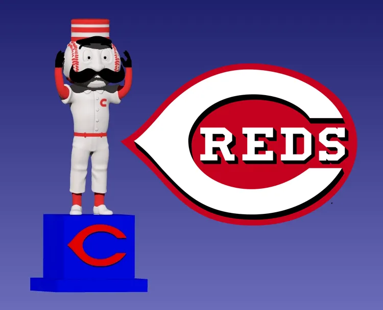 Other STL Download MLB Mr Redlegs Cincinnati Reds 3d Printby