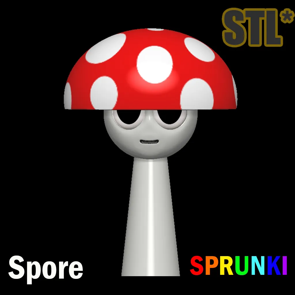3D Sprunki Incredibox Spore yellowish STL 3D Character Fanar
