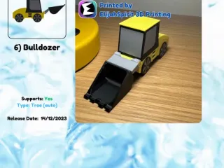 Multicolor Print in Place Bulldozer