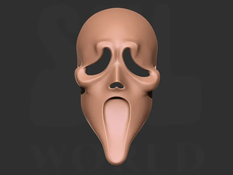 Scream halloween mask 3d print model