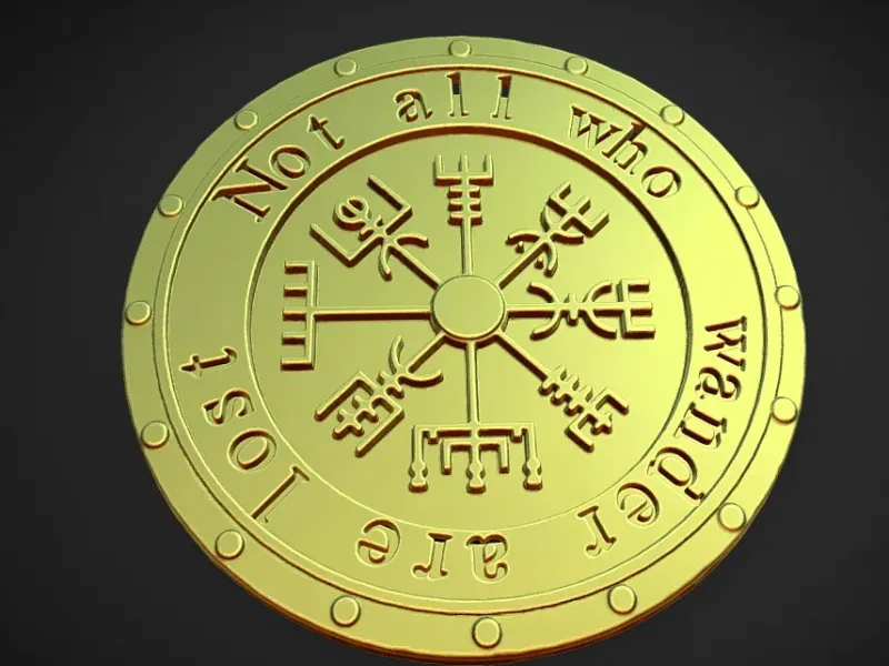 Not all who wander are lost compass shield