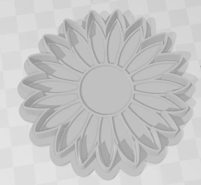 Variety of Flowers cookie cutter and stamps