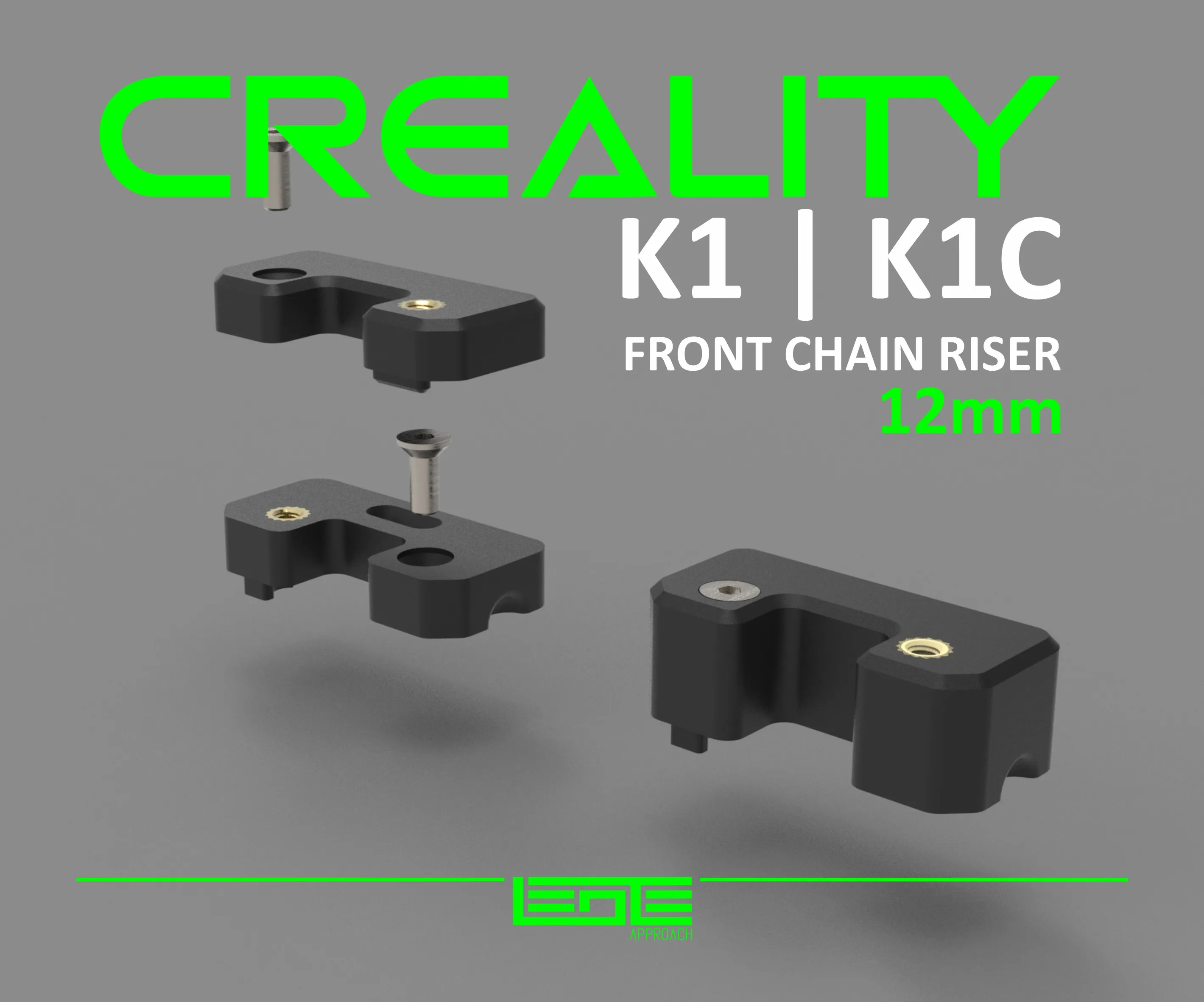 CREALITY K1|K1C|K1SE - FRONT CHAIN RISER [12mm]