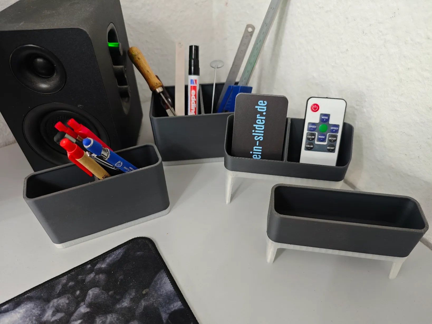 Desk organizer / planter with stand and many options