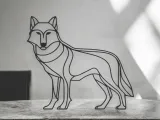Wolf Line Art - Desktop Line Art-1