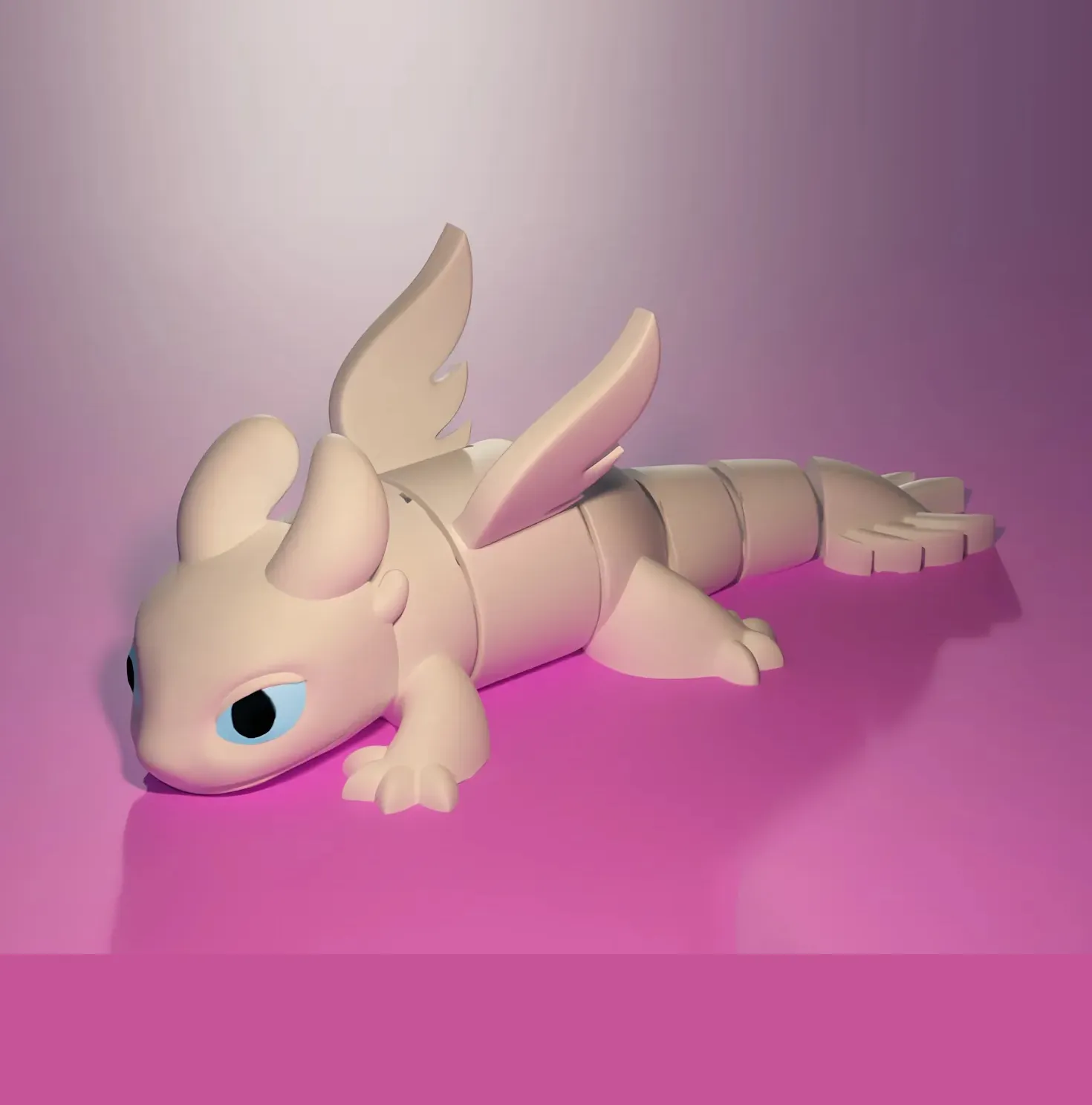 Articulated Dragon toothless Light Fury Cute Flexi