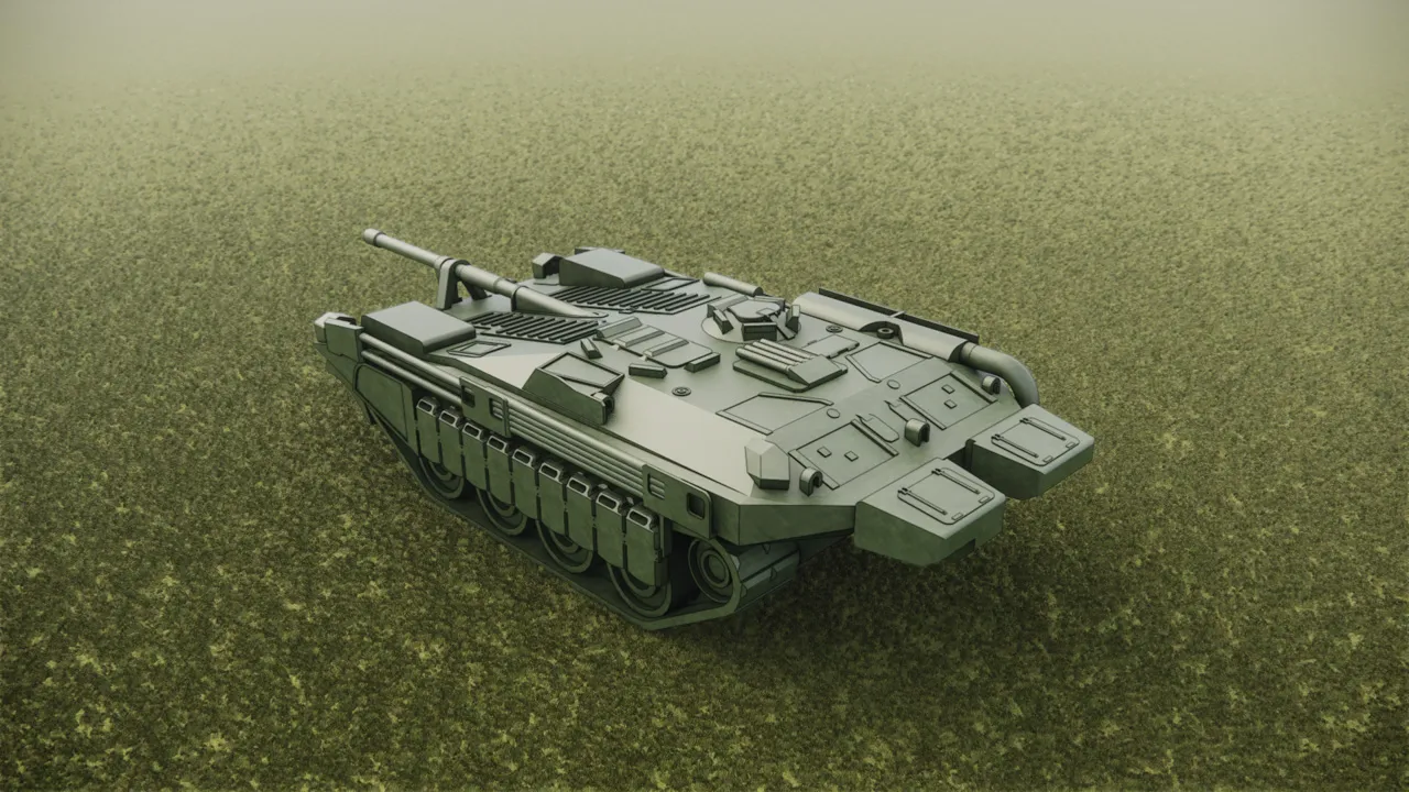 STRV-103 tank destroyer for 3d Print