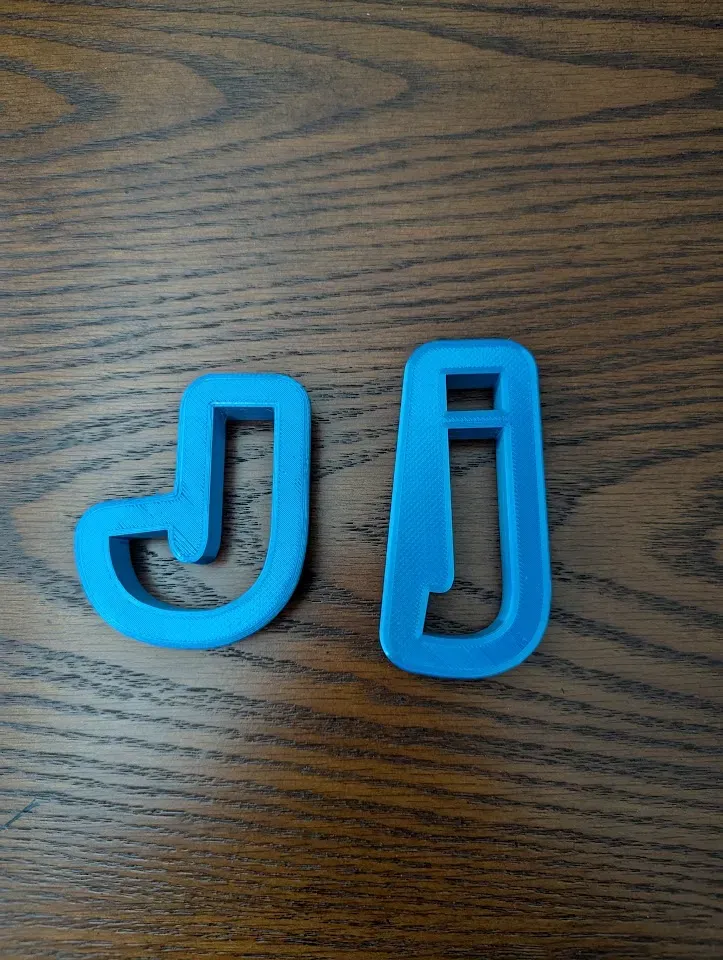 Letter J Alphabet Upper & Lower Case Cookie Cutter