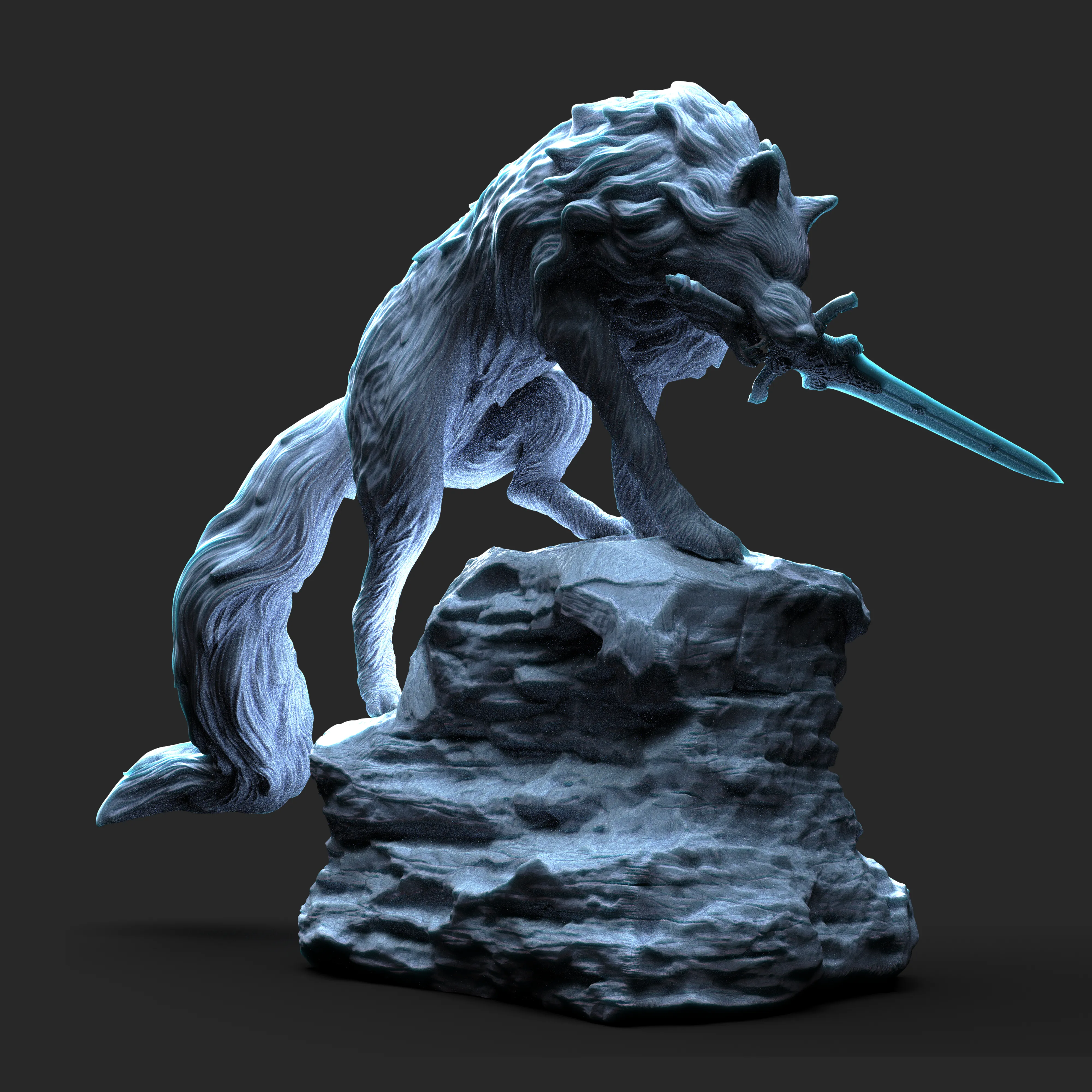 Big Giant wolf with sword