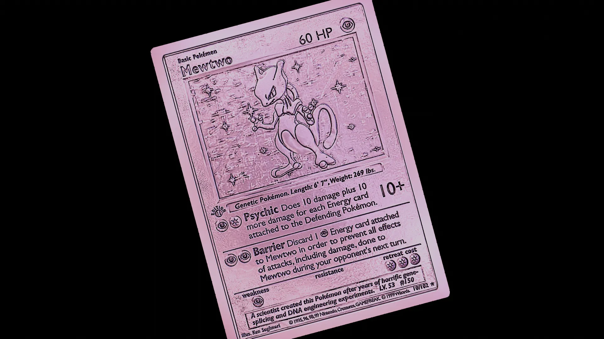 Mewtwo rare card Pokemon