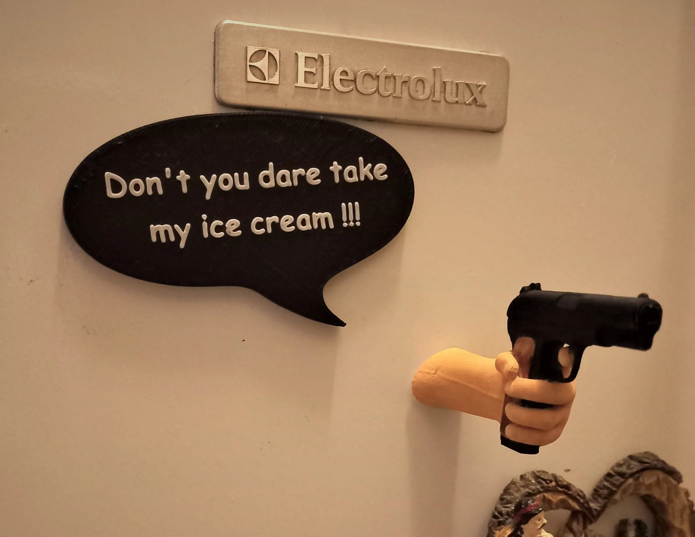 Hand with gun magnet