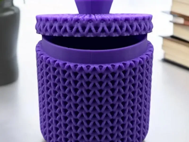 Contenitore rotondo lavorato a maglia con coperchio, scatola regalo decorata a uncinetto