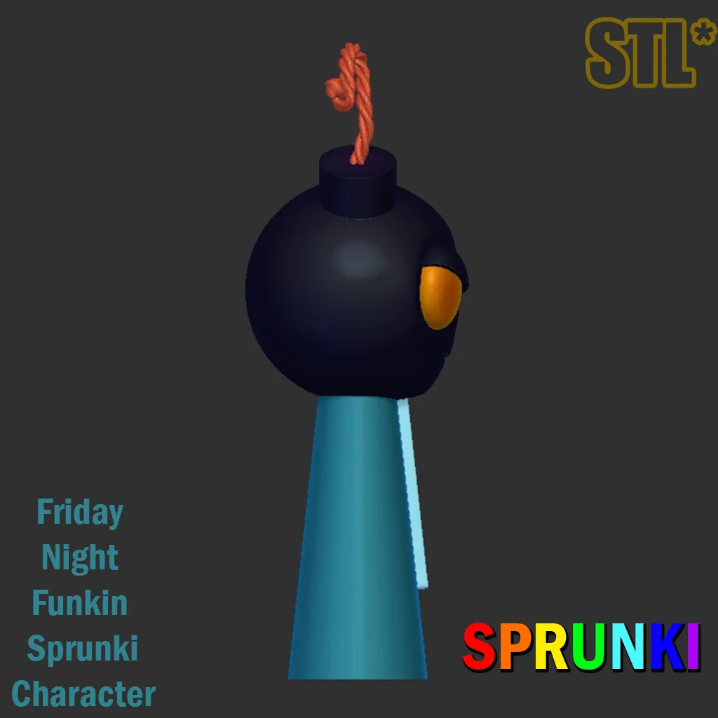 STL Sprunki Incredibox Friday Night Funkin STL 3D Character