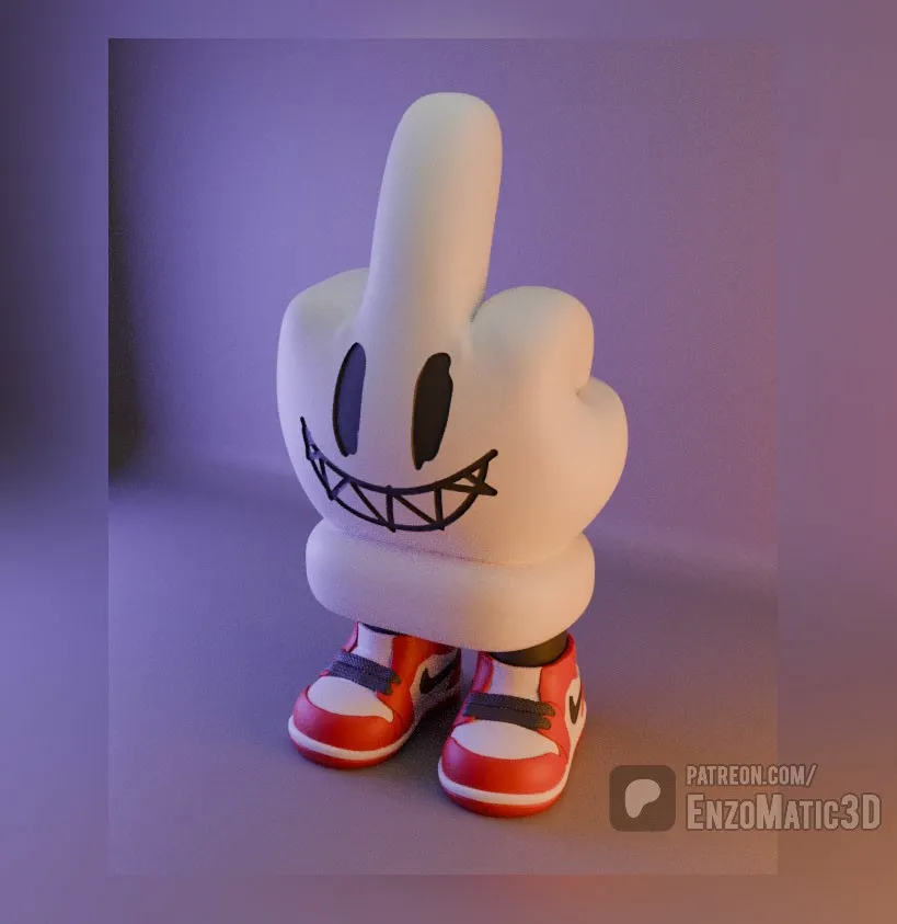 middle finger fuck hand funny table decoration STL