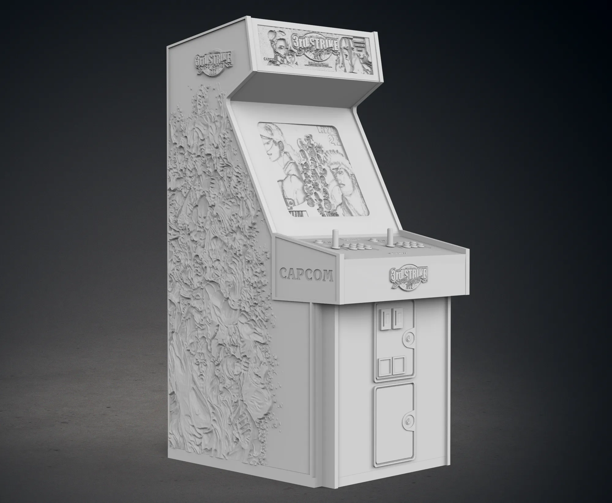 Street Fighter 3rd Strike Arcade Cabinet with Lithophane