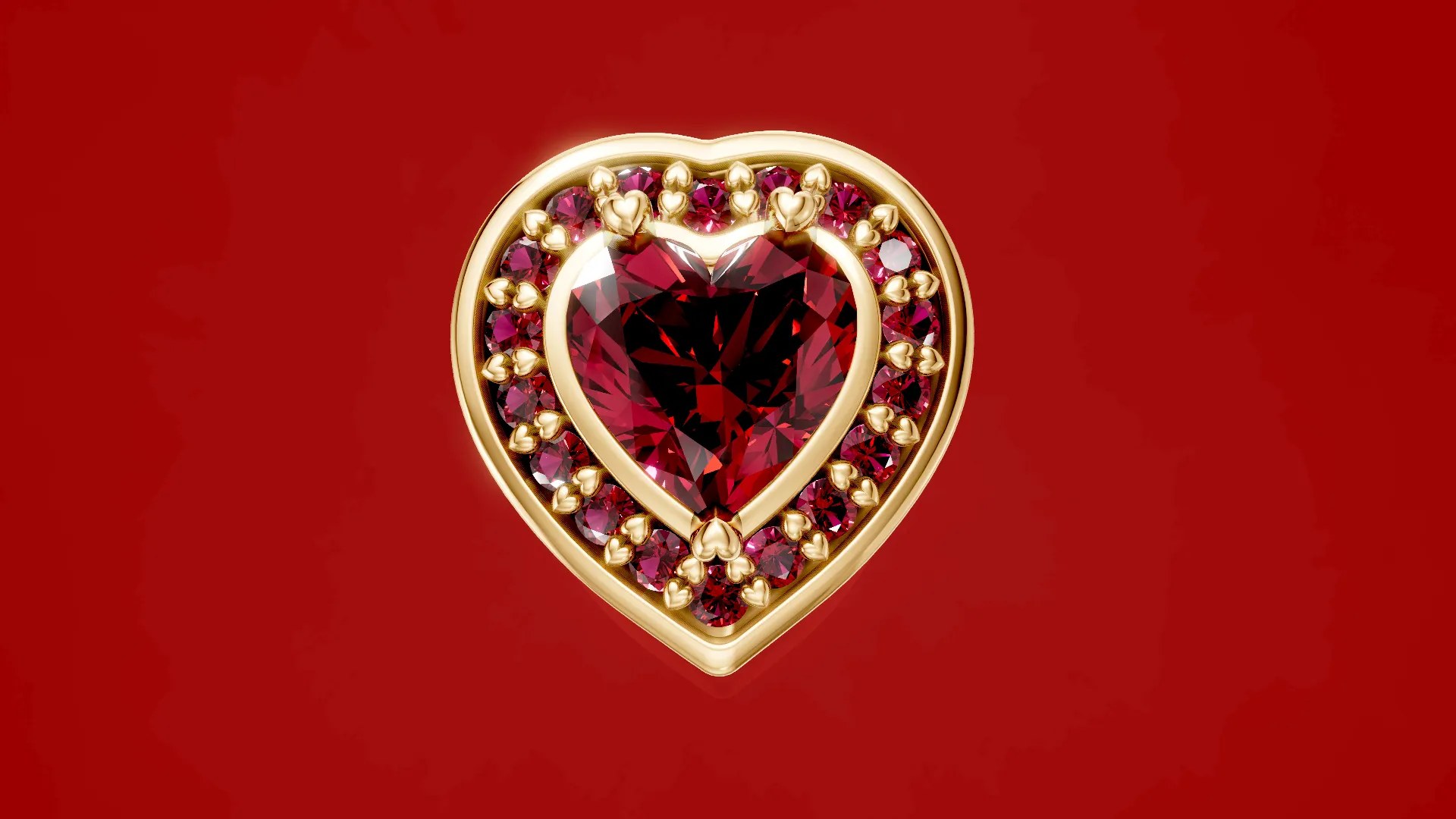 Halo Heart Earrings are designed in teh spirit of valentine'