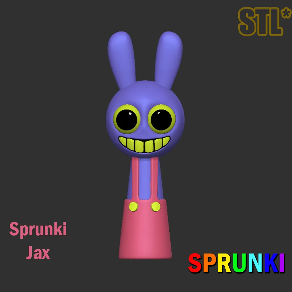 Sprunki Incredibox Jax STL 3D Character Fanart