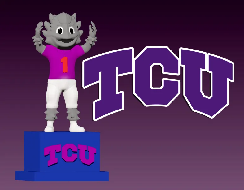 NCAA - TCU Horned Frogs mascot statue - 3d Print