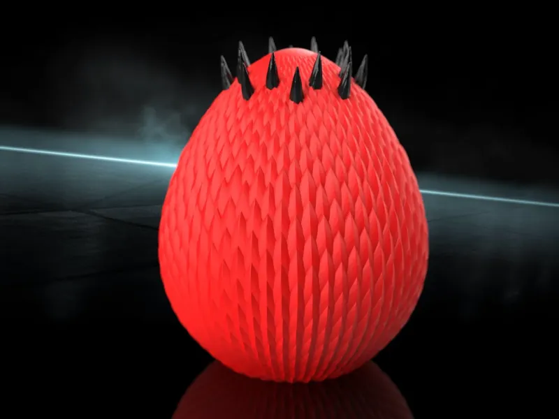 Beautiful Dragon Egg with Horns