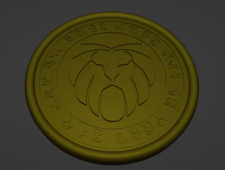 Golden Coin "Lions Head"