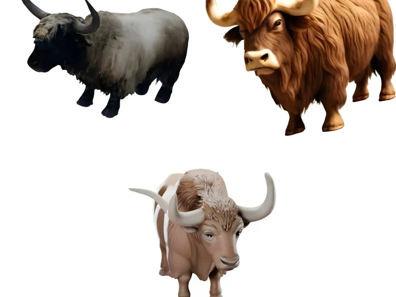 Highland Cattle Collection (Realistic, Cartoon and Stylized)