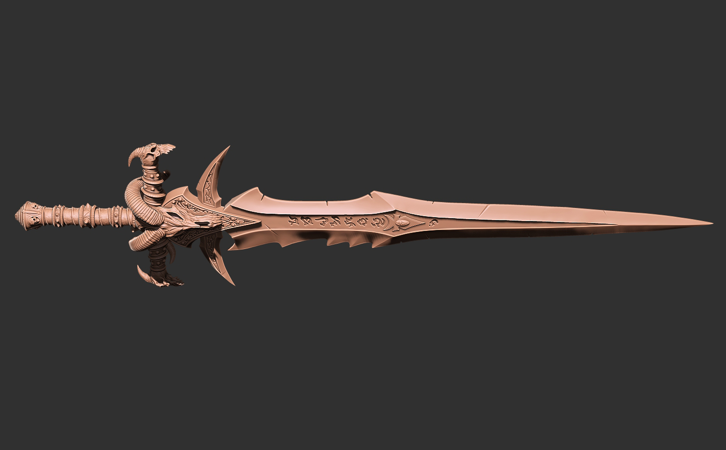 Frostmorn sword 3D print model 3D model 3D printable