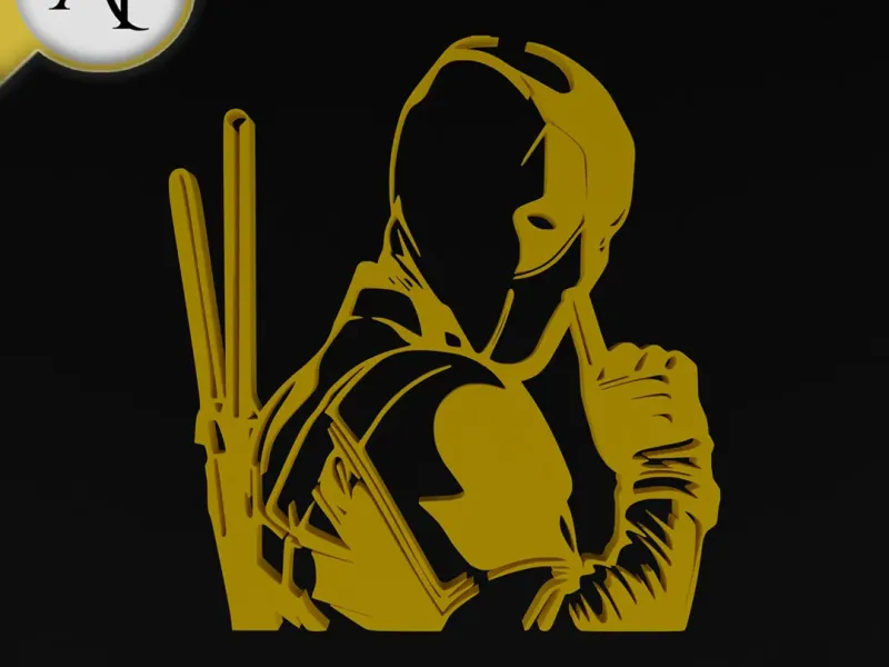 Deadpool - Marvel - Silhouette - 2D Wall Art Decor