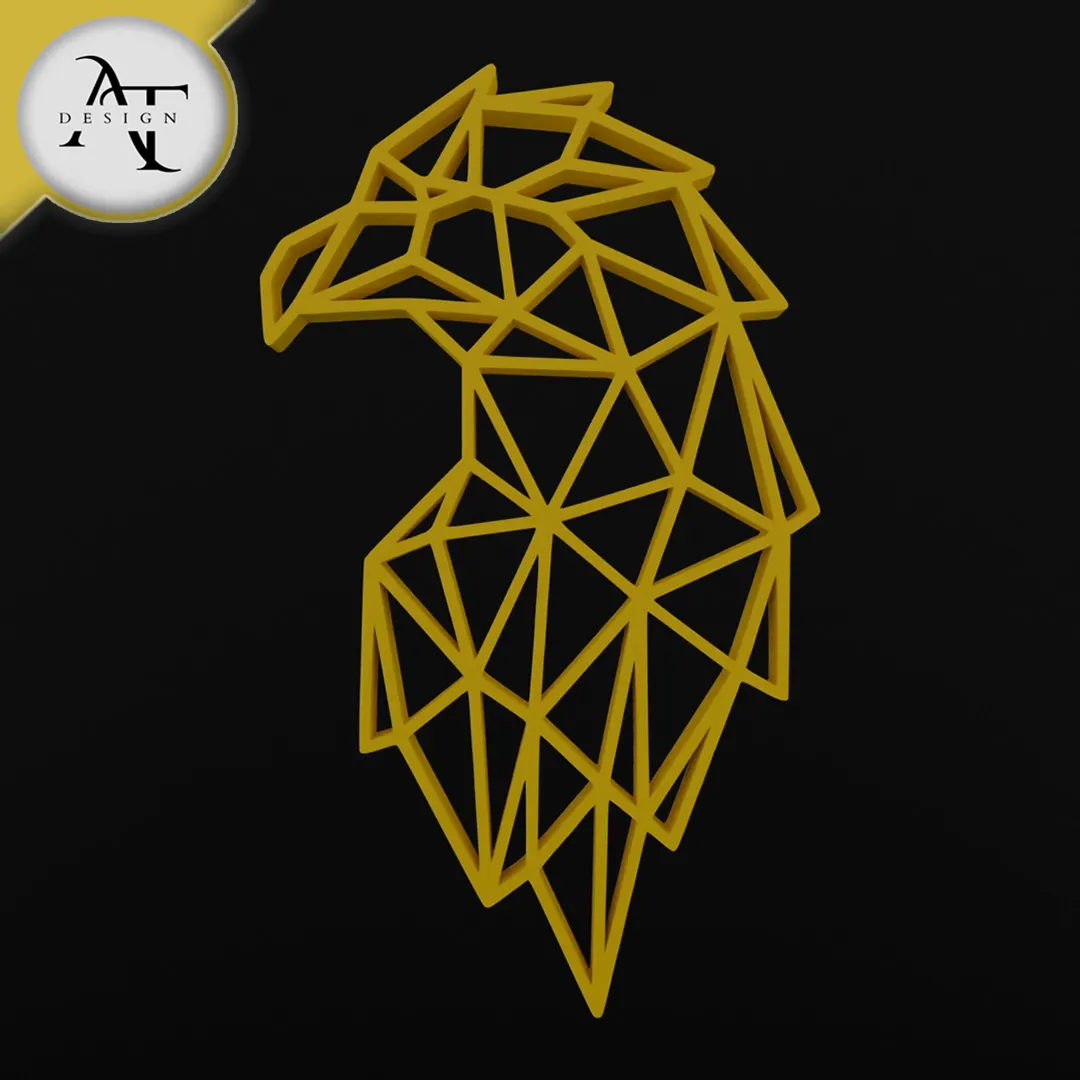 Home Decorations & Ornaments STL Download - Eagle - Geometric - 2D Wall ...