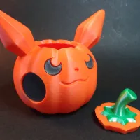 PUMPKIN WITH PIKACHU'S FACE-4