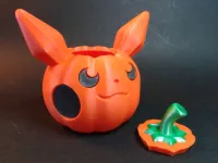 PUMPKIN WITH PIKACHU'S FACE-4