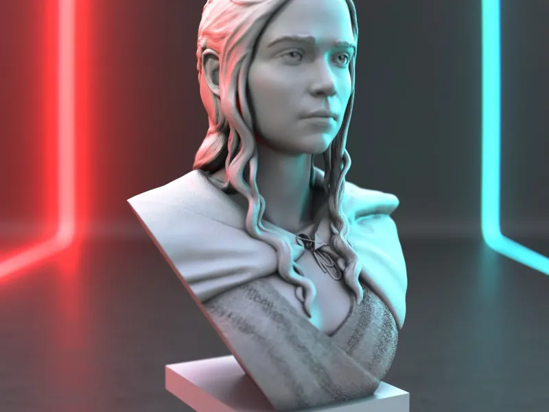 Daenerys Bust – Game of Thrones Fan Art 3D Model 🐉🔥
