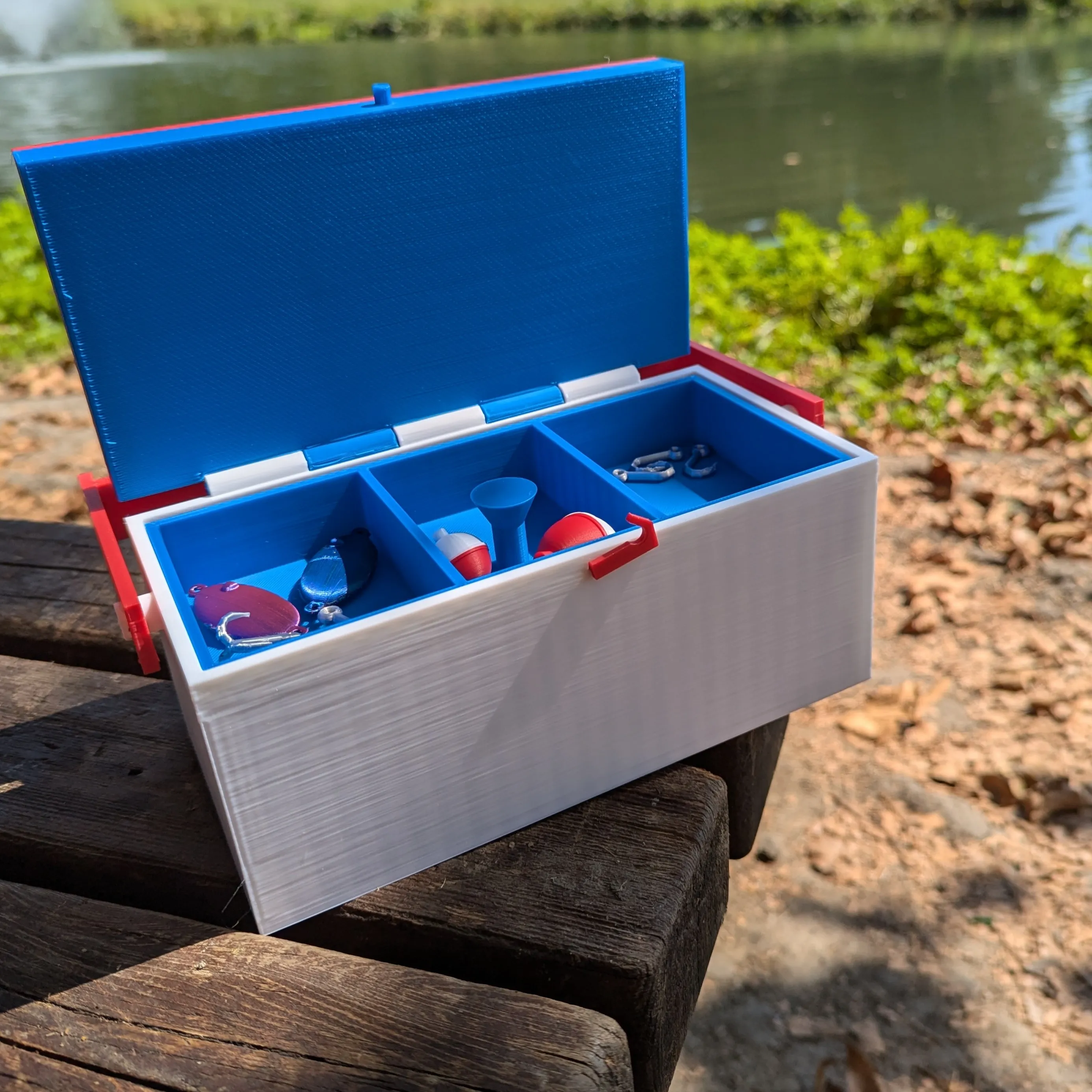 Tackle Box with Hooks, Bobber, and Lure