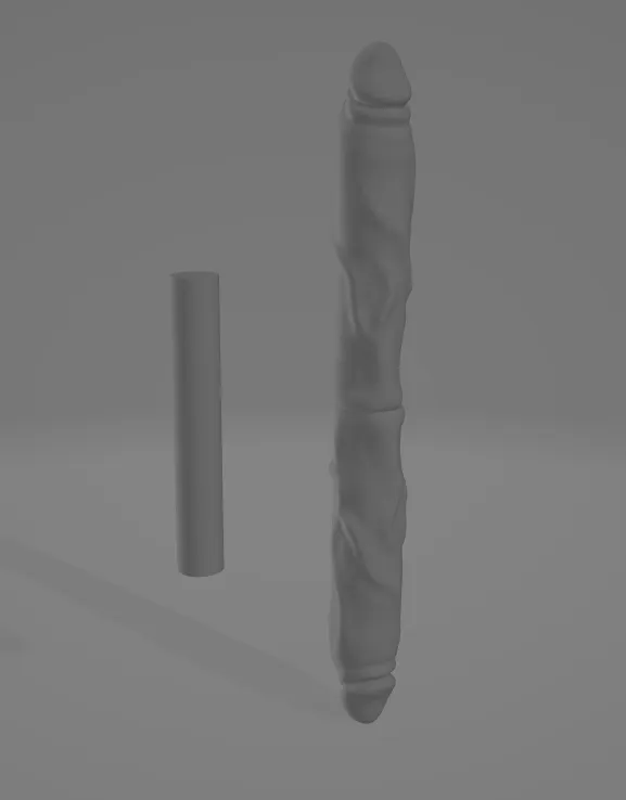 STL 다운로드 -Dual Dildos with Stick Connector - 3D Dimensions