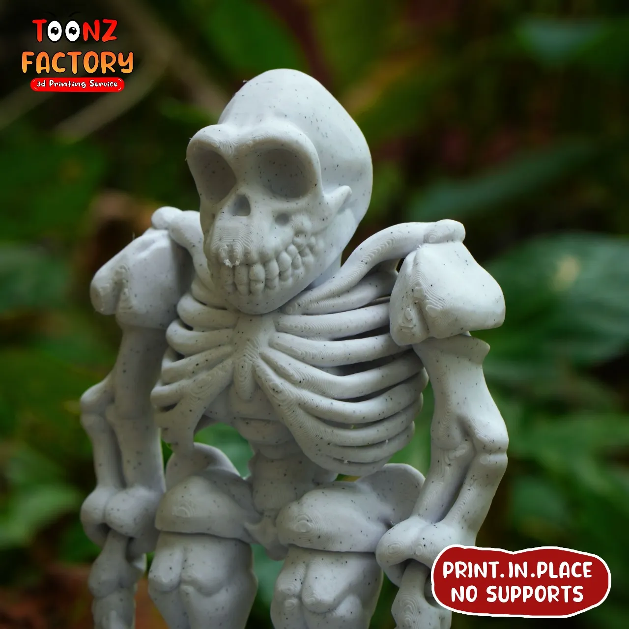 PRINT-IN-PLACE CUTE FLEXI BIGFOOT SKELETON