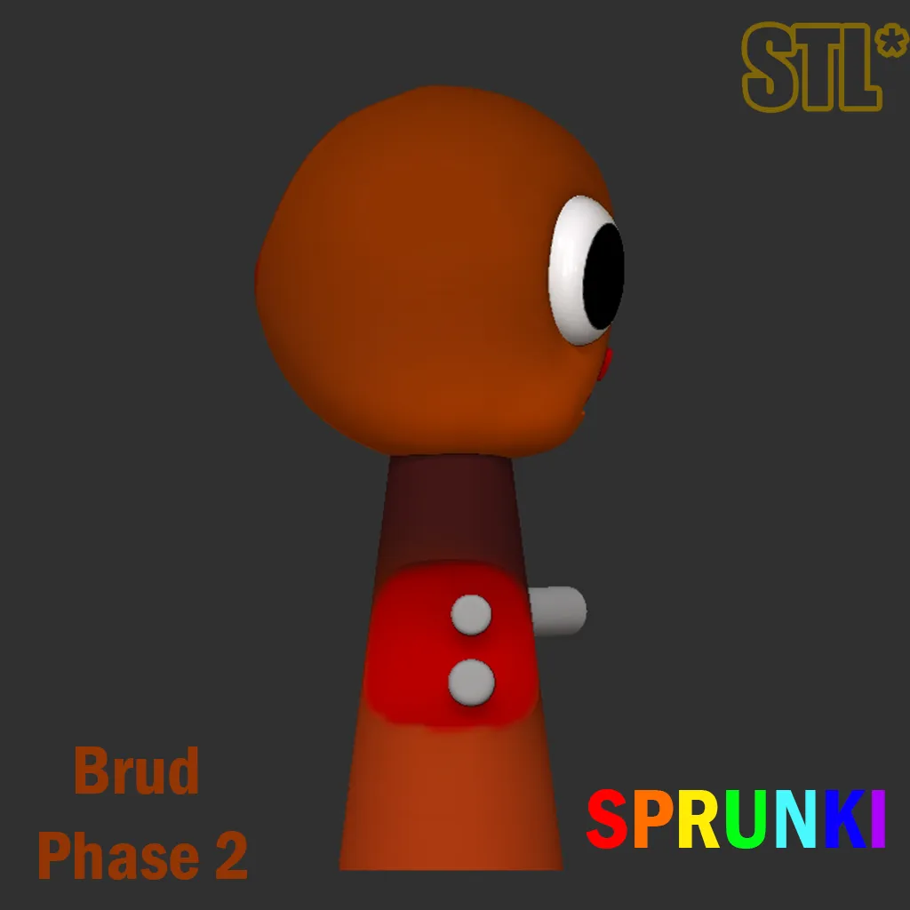 STL Sprunki Incredibox Brud Phase Sprunki STL 3D Character F