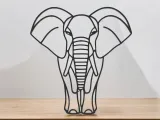 Elephant Line Art - Desktop Line Art-0