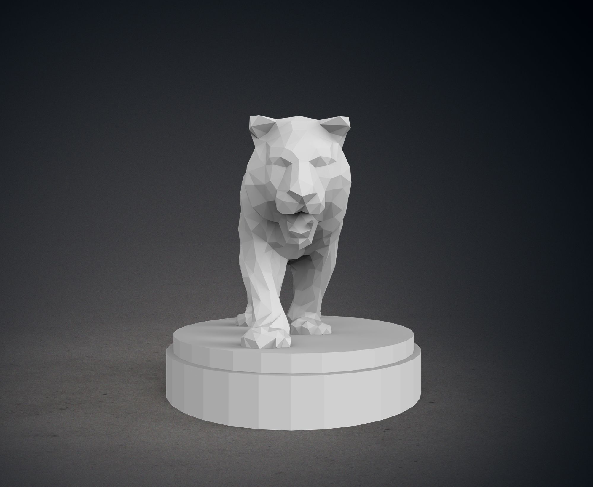 Tiger in Low Poly | 3D models download | Creality Cloud