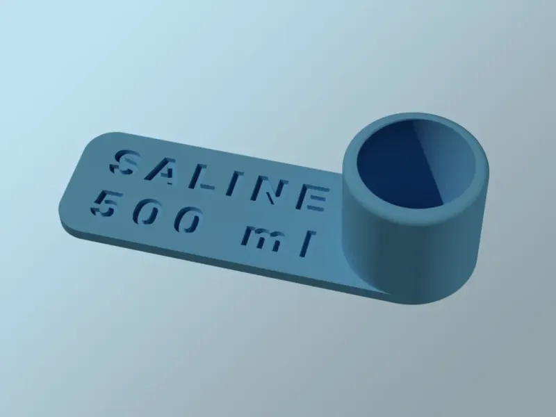Salt dispenser for saline making