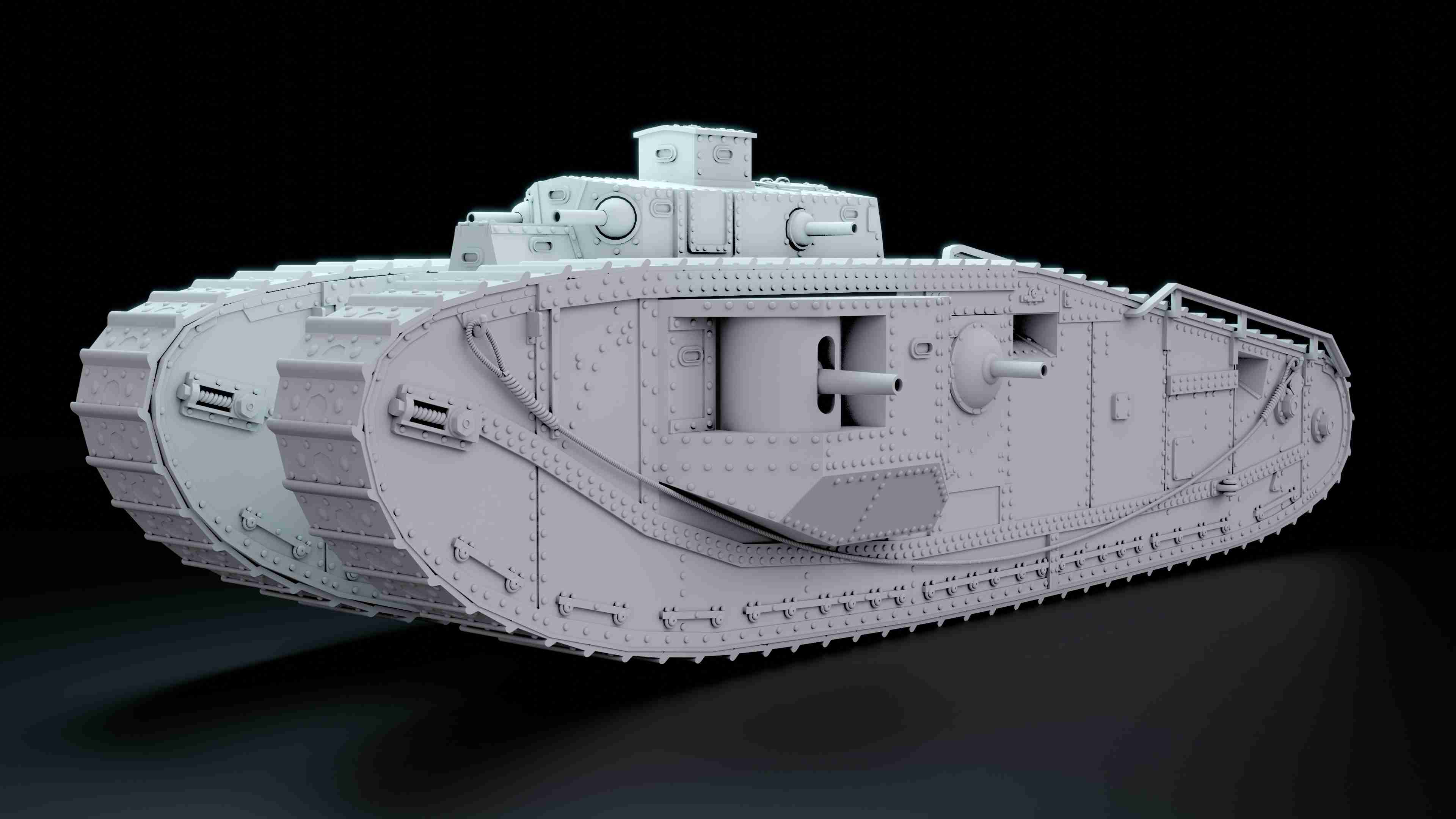 British Mk VIII Liberty 25 & 28 mm Scale Model Tank | 3D models ...