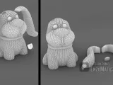 knitted Dog in love - Valentine's Day - 3MF - STL-6