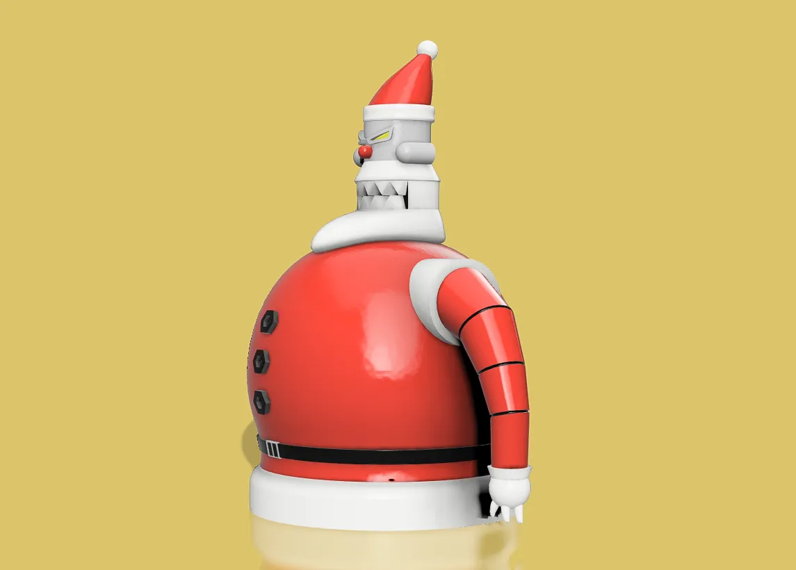 Robot Méchant Père Noël - Figurine festive de Futurama STL & 3MF