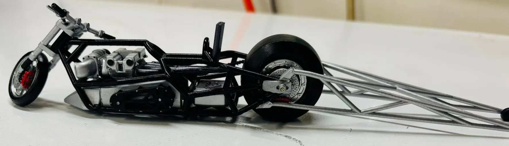 Top fuel dragster motorcycle Scale 1:25-3